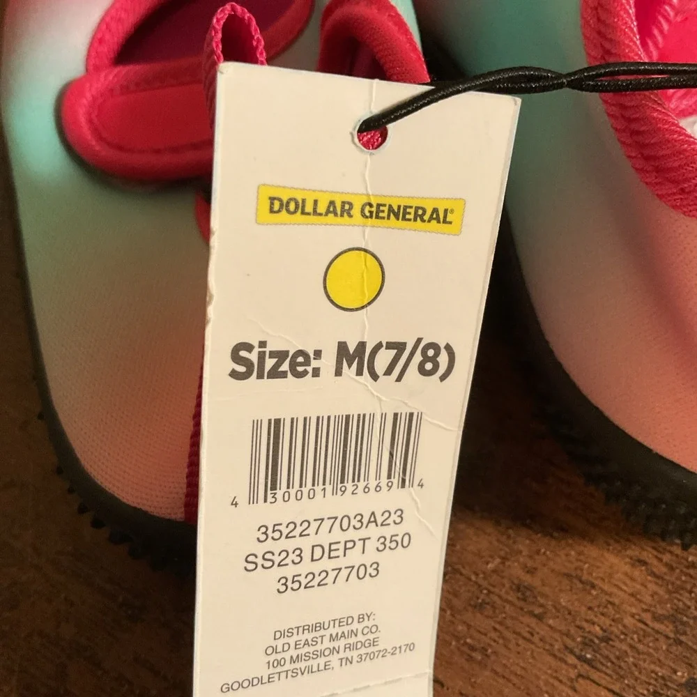 TODDLER GIRLS WATER SHOES MULTI COLOR 7/8‎ NWT